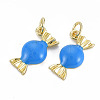 Brass Enamel Charms ENAM-S128-001K-NR-1