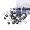 180Pcs 10 Style Opaque Black Acrylic Beads MACR-YW0001-53-6