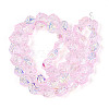 Transparency Electroplate Glass Beads Strands GLAA-T023-41A-04-2