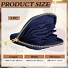 Rhombus Textured Velvet Jewelry Storage Zipper Pouches for Earrings Rings Bracelets Necklaces ABAG-WH0085-012D-2