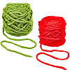 2 Skeins 2 Colors Super Bulky Chenille Polyester Yarn OCOR-CY0002-63B-1