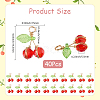 40Pcs Cherry Glass Pendants FIND-SC0016-51-2