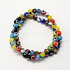 Handmade Evil Eye Lampwork Round Bead Strands LAMP-L055-6mm-12-2