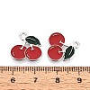 Fruit Alloy Enamel Charms PALLOY-S058-01P-10-3