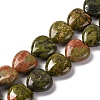 Natural Unakite Beads Strands G-I372-A05-02-1