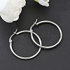 Tarnish Resistant 304 Stainless Steel Hoop Earrings EJEW-F105-09P-3