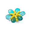 Beaded Flower Charms PALLOY-MZ00438-05-4