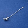 925 Sterling Silver Ends With Chain STER-S010-04A-S-2