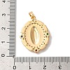 Brass Micro Pave Cubic Zirconia Pendants KK-M294-06G-01-3