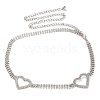 Alloy Crystal Rhinestone Link Chain Belts AJEW-U019-01P-01-2