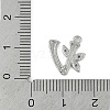 Brass Crystal Rhinestone Letter Links Connector Charms KK-S395-06P-V-3