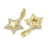 Rack Plating Brass Micro Pave Cubic Zirconia Pendants KK-E114-04G-05-2