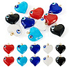  10Pcs 5 Colors Handmade Evil Eye Lampwork Pendants LAMP-TA0001-15-9