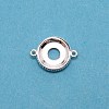 Brass Cabochon Connector Settings KK-TAC0014-05C-S-2