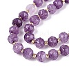 Ombre Effect Dyed Transparent Crackle Glass Beads Strands GLAA-Q111-8MM-03-4