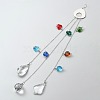 Crystal Glass Suncatcher Chakra Colors Ceiling Chandelier Ball Prism AJEW-WH0021-39-1