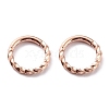 Ion Plating(IP) Twisted Ring Hoop Earrings for Girl Women STAS-K233-02A-RG-1