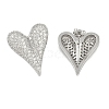 Heart Clear Cubic Zirconia Stud Earrings EJEW-S235-02P-2