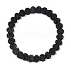 Natural Lava Rock Beaded Stretch Bracelets for Men Women BJEW-G727-01C-1