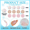 30Pcs 3 Colors Transparent Silicone Focal Beads SIL-TA0002-83-4