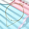 Brass Double Layer Necklace NJEW-JN04918-2