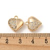 Brass Micro Pave Clear Cubic Zirconia Charms KK-Z057-05G-3