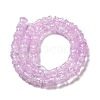 Transparent Crackle Glass Beads Strands GLAA-D025-01J-2