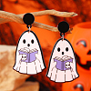 Cute White Ghost Stud Earrings AU5426-1-1