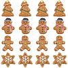 48Pcs 4 Styles Christmas Plastic Cabochons FIND-SC0011-29-1