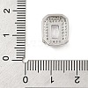 Brass Micro Pave Cubic Zirconia Slide Charms ZIRC-I068-09P-4