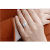 Brass Crystal Rhinestone Finger Rings for Women WGCDF56-05-5