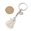 Acrylic Imitation Pearl Keychain KEYC-MZ00030-02-3