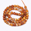 Natural Crackle Agate Beads Strands G-T119-01A-08-2