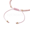 Glass Braided Bead Bracelets BJEW-JB11418-02-4