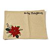 Merry Christmas Red Flower Placemat Table Mat Desktop Decoration AJEW-XCP0002-53-1