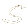 Brass Bar Link Chain Necklaces NJEW-K123-04G-2