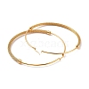 Vacuum Plating 201 Stainless Steel Mesh Chain Shape Big Hoop Earrings with 304 Stainless Steel Pin for Women EJEW-F280-21B-G-2