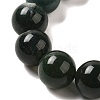 12.5mm Round Natural Moss Agate Braided Bead Bracelets for Women Men BJEW-C060-01B-2