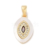 Brass Micro Pave Cubic Zirconia Pendants KK-Q030-03A-G-1