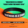 Motivational Quote Silicone Stretch Wristbands WGB90B3-01-1