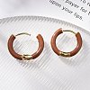 Brass & 925 Sterling Silver Pin Hoop Earrings EJEW-R013-02G-02-2