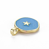 Brass Enamel Pendants KK-Q283-057K-NR-3