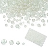 400Pcs 4 Styles Spray Painted Crackle Glass Beads CCG-YW0001-20E-1
