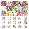 128G Christmas Theme Handmade Polymer Clay Cabochons CLAY-FS0001-51-1