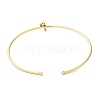 Rack Plating Brass Micro Pave Clear Cubic Zirconia Letter Open Cuff Bangles BJEW-A018-01G-P-3