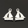 Tibetan Style Alloy Sail Boat Pendants TIBEP-EDD022Y-S-FF-1