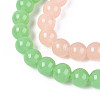 Imitation Jade Glass Beads Strands GLAA-N058-8mm-C01-4
