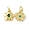 Rack Plating Brass Cubic Zirconia Charms KK-C007-23G-04-1