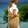 18Pcs 2 Style Hand Knitting Wool Sunflower and Leaf DIY-GA0006-11-5