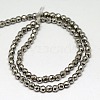 Electroplate Non-magnetic Synthetic Hematite Beads Strands G-J169B-3mm-M-3